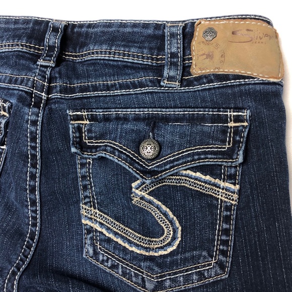 Silver Jeans • Slim Boot Tuesday Flap Jeans Sz 27 - Picture 3 of 12